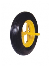 Solid wheelbarrow wheels 14"x3.5"