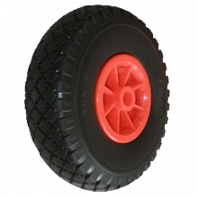 PU flat free wheels 10x3.00-4