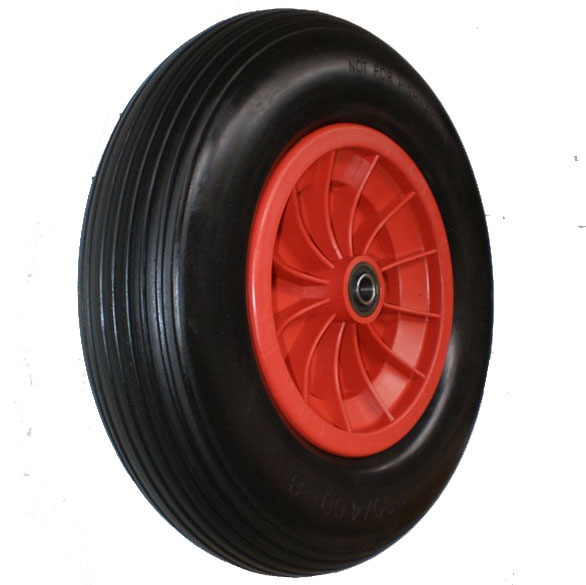 Wheel Barrow Wheel 10" RED Solid Wheel No More Punctures Wheelbarrow Made In UK 